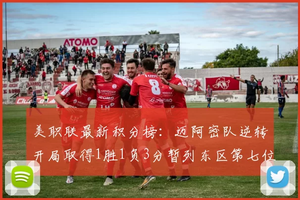 美职联最新积分榜：迈阿密队逆转开局取得1胜1负3分暂列东区第七位